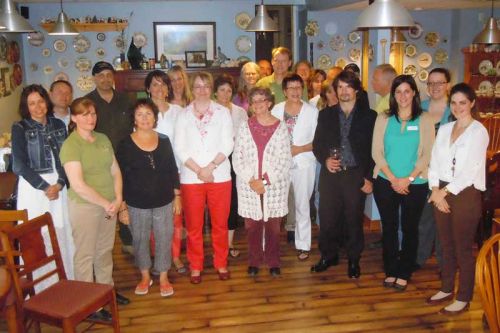 area tourism business owners with OHTO staff and board members at their networking event at Addison's restaurant in Northbrook on May 28